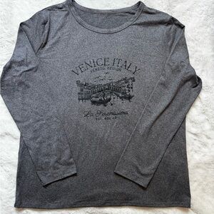 Gray Venice Italy Long Sleeve Shirt